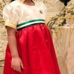 Cream & Red Elegance Dress – National Day Edition